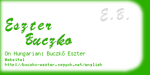 eszter buczko business card